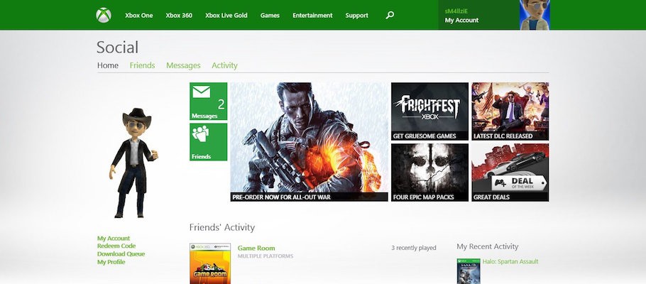 Официальный сайт Xbox получил ряд улучшений