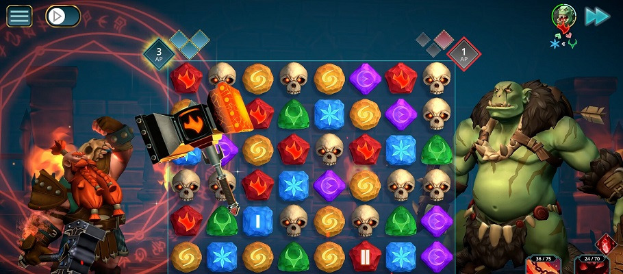 Условно-бесплатная игра в неустаревающем жанре «3-в-ряд» Puzzle Quest 3 уже прибыла на консоли